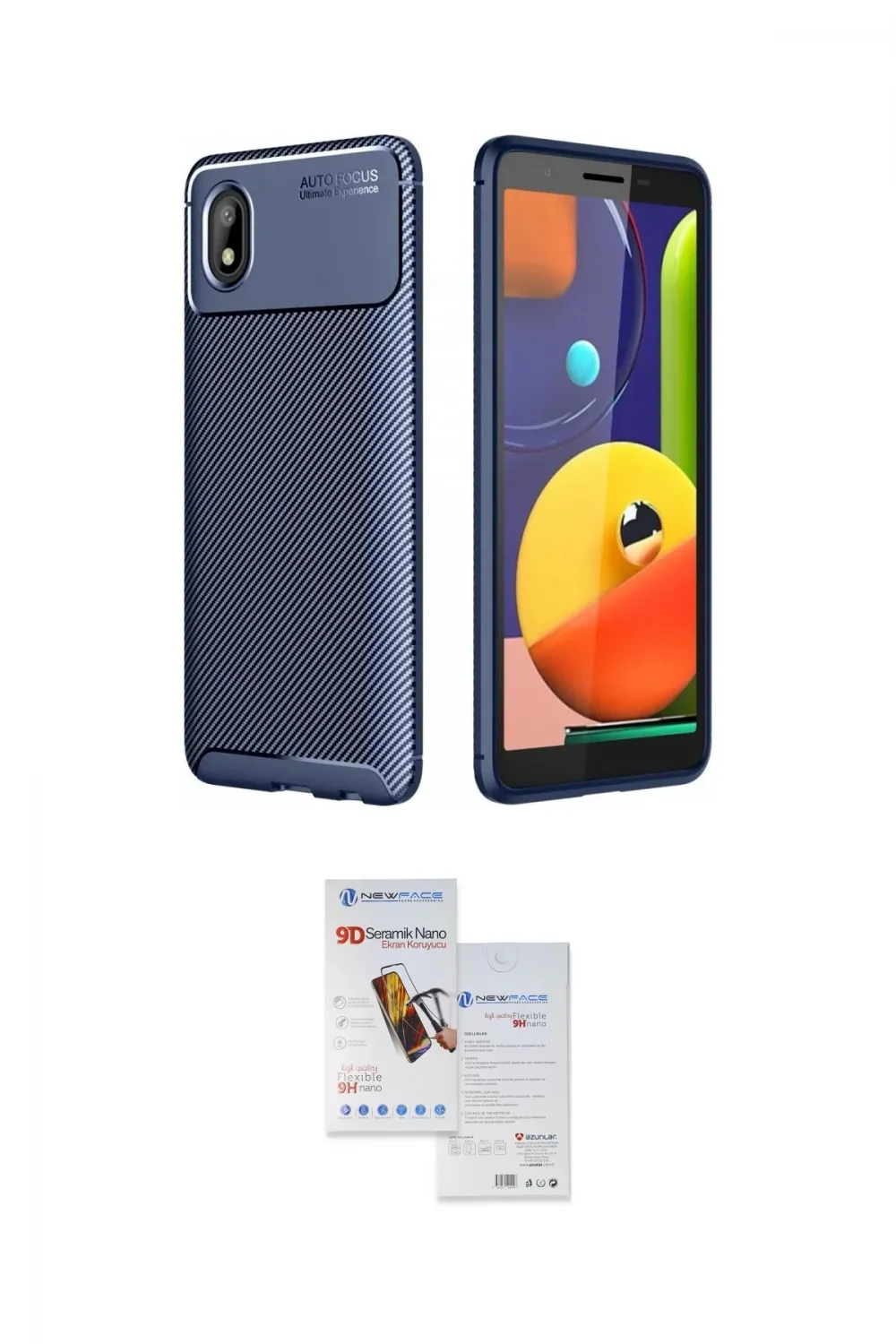 ieg™ Galaxy A01 Core Kılıf Eksen Form Prime - Siyah Seramik Nano Ekran Koruyucu