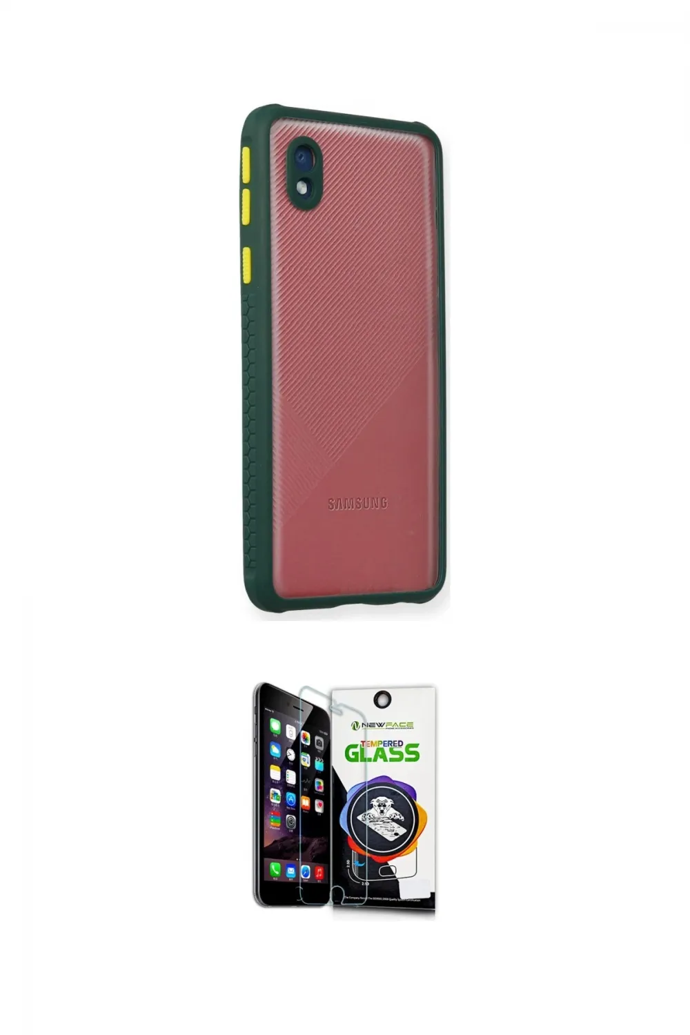 ieg™ Galaxy A01 Core Kılıf Nova Asil Özel Seri - Şeffaf Temperli Cam Ekran Koruyucu