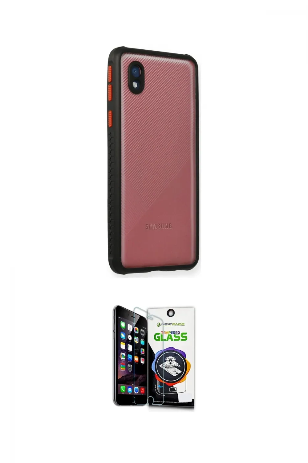 ieg™ Galaxy A01 Core Kılıf Nova Asil Özel Seri - Şeffaf Temperli Cam Ekran Koruyucu