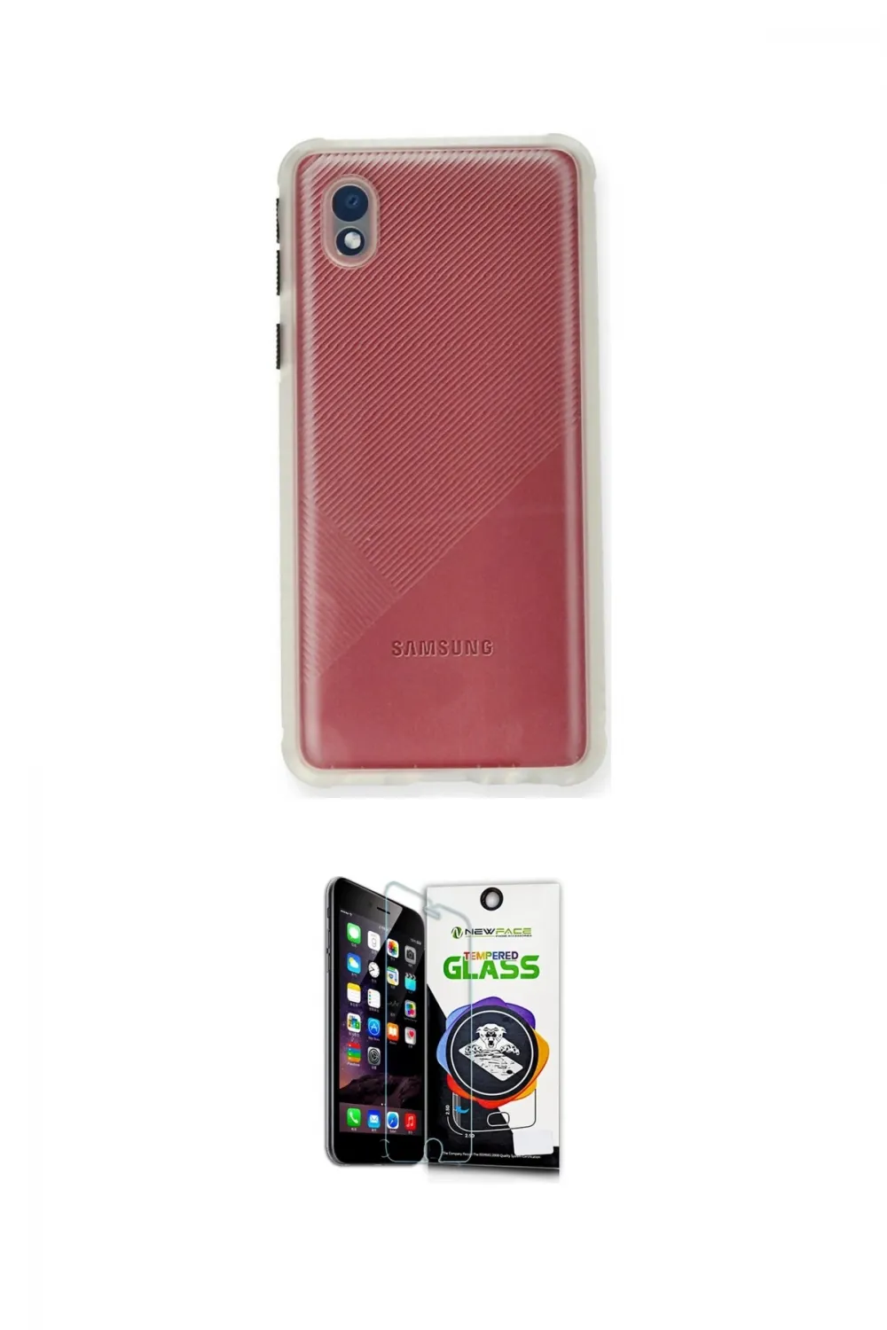 ieg™ Galaxy A01 Core Kılıf Nova Asil Özel Seri - Şeffaf Temperli Cam Ekran Koruyucu