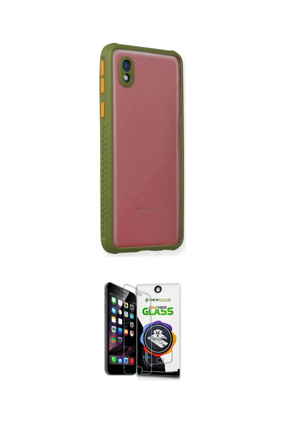 ieg™ Galaxy A01 Core Kılıf Nova Asil Özel Seri - Şeffaf Temperli Cam Ekran Koruyucu