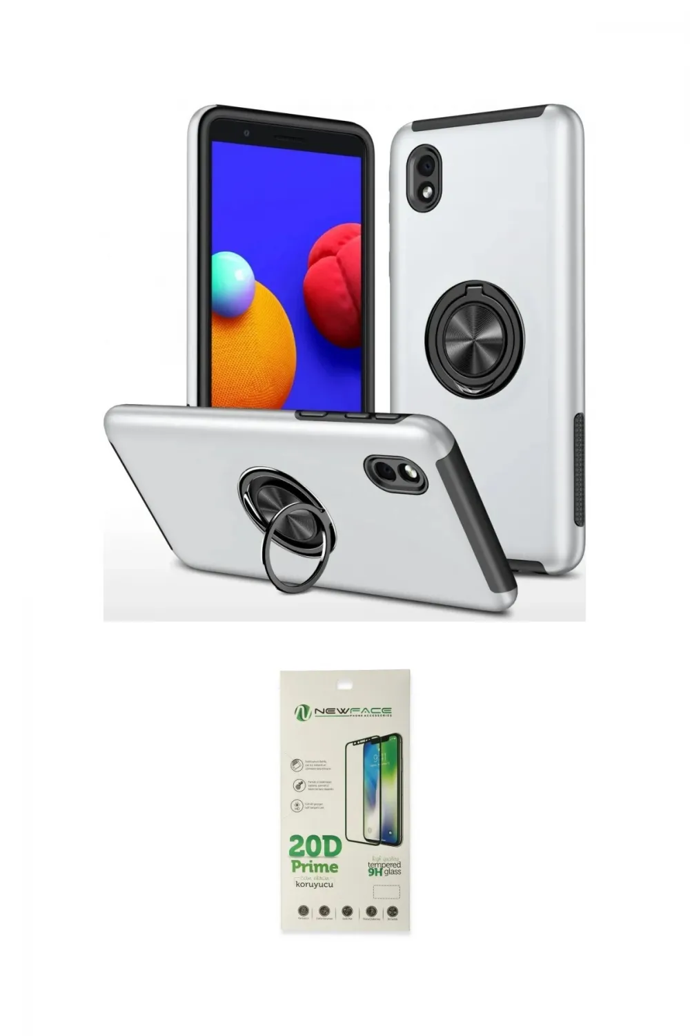 ieg™ Galaxy A01 Core Kılıf Odak Form Prime - Siyah 20D Premium Cam Ekran Koruyucu