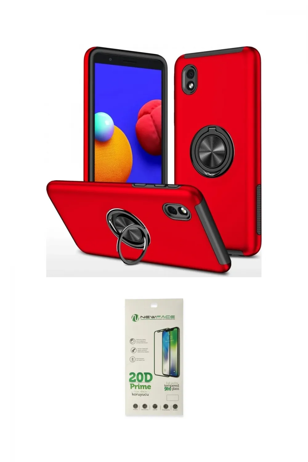 ieg™ Galaxy A01 Core Kılıf Odak Form Prime - Siyah 20D Premium Cam Ekran Koruyucu