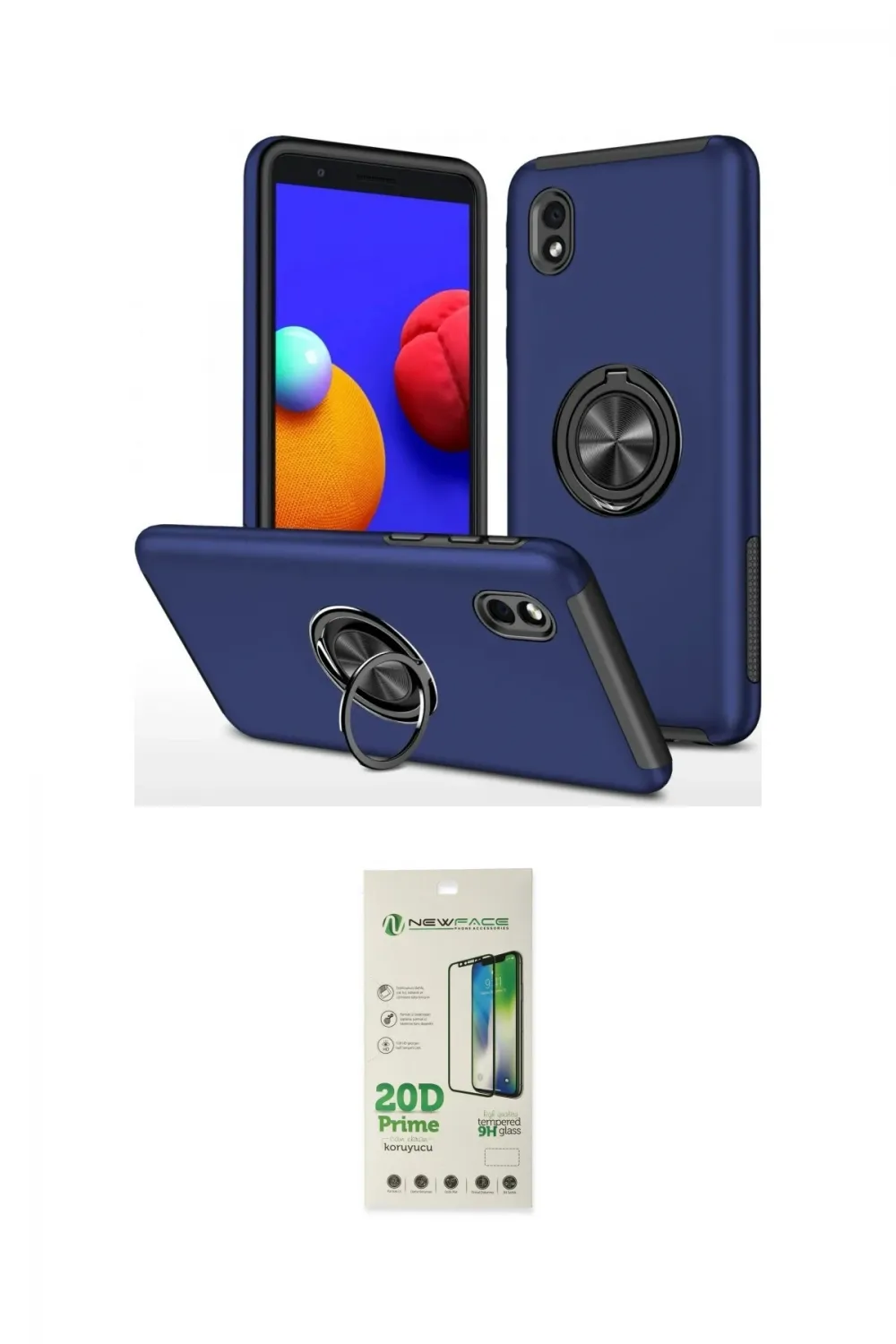ieg™ Galaxy A01 Core Kılıf Odak Form Prime - Siyah 20D Premium Cam Ekran Koruyucu