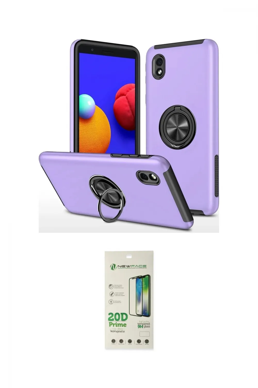 ieg™ Galaxy A01 Core Kılıf Odak Form Prime - Siyah 20D Premium Cam Ekran Koruyucu