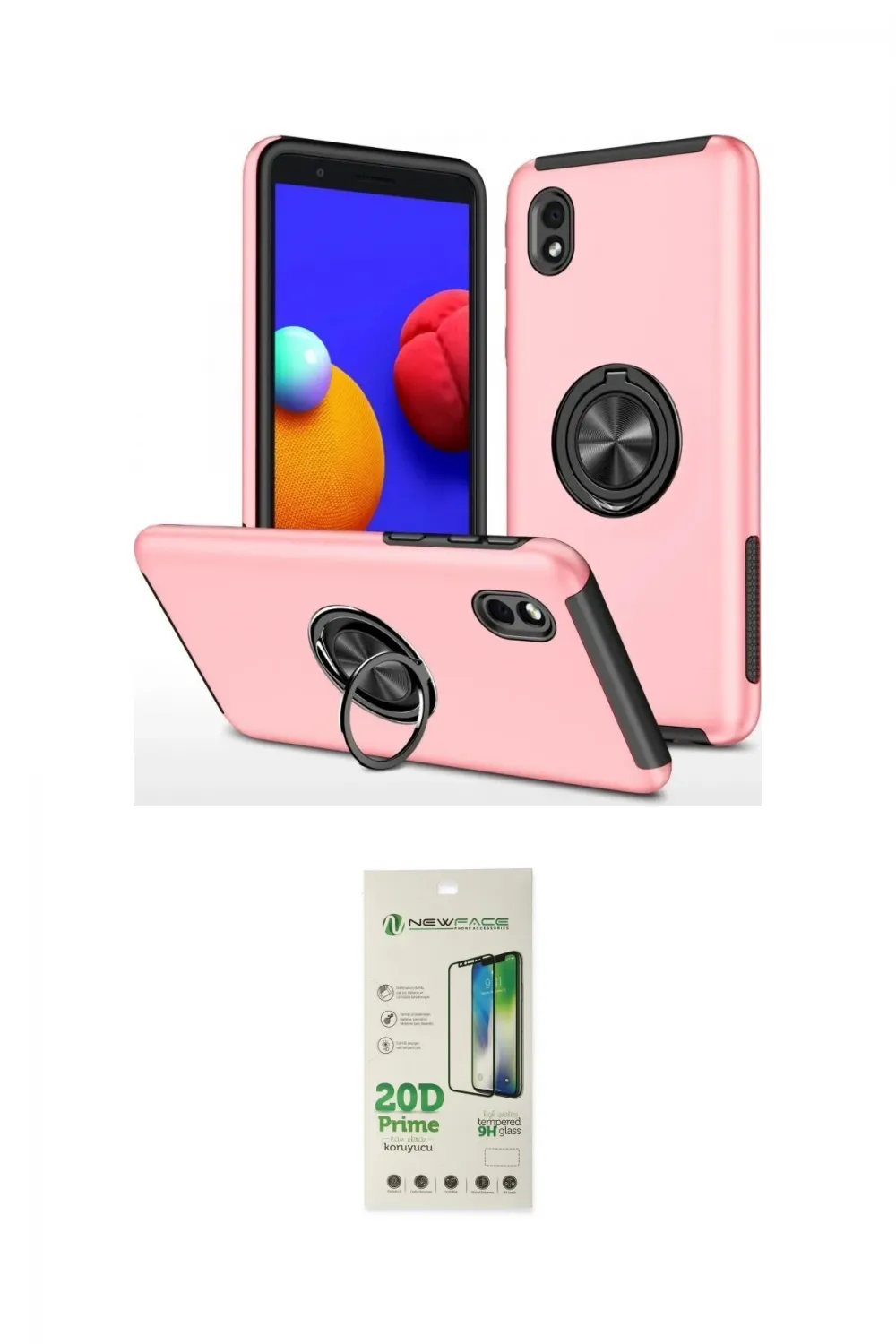 ieg™ Galaxy A01 Core Kılıf Odak Form Prime - Siyah 20D Premium Cam Ekran Koruyucu