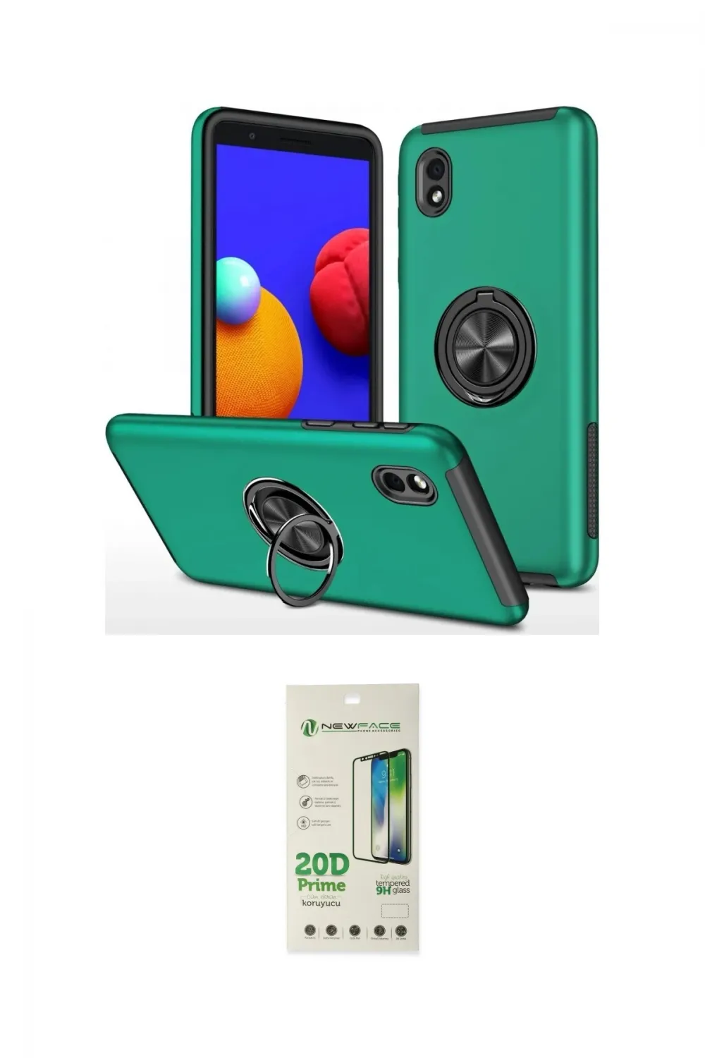 ieg™ Galaxy A01 Core Kılıf Odak Form Prime - Siyah 20D Premium Cam Ekran Koruyucu