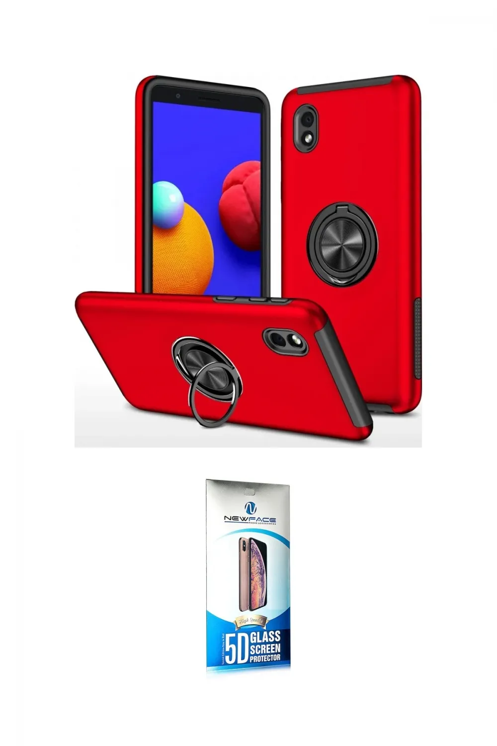 ieg™ Galaxy A01 Core Kılıf Odak Form Prime - Siyah 5D Eko Cam Ekran Koruyucu