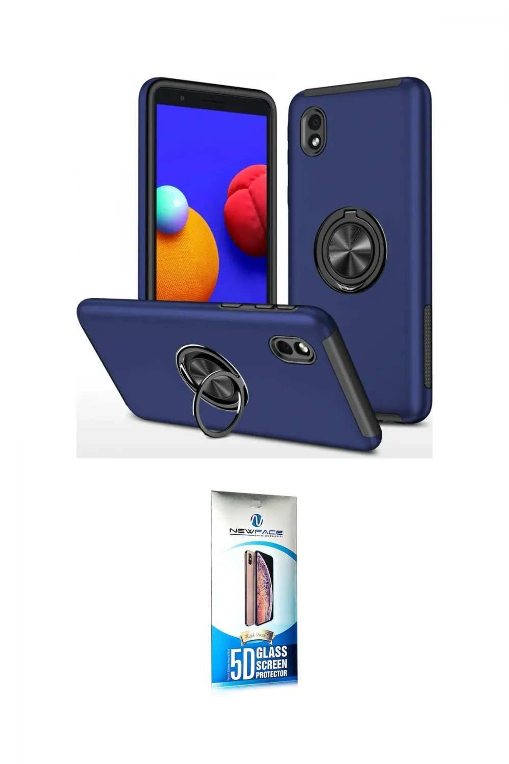 ieg™ Galaxy A01 Core Kılıf Odak Form Prime - Siyah 5D Eko Cam Ekran Koruyucu