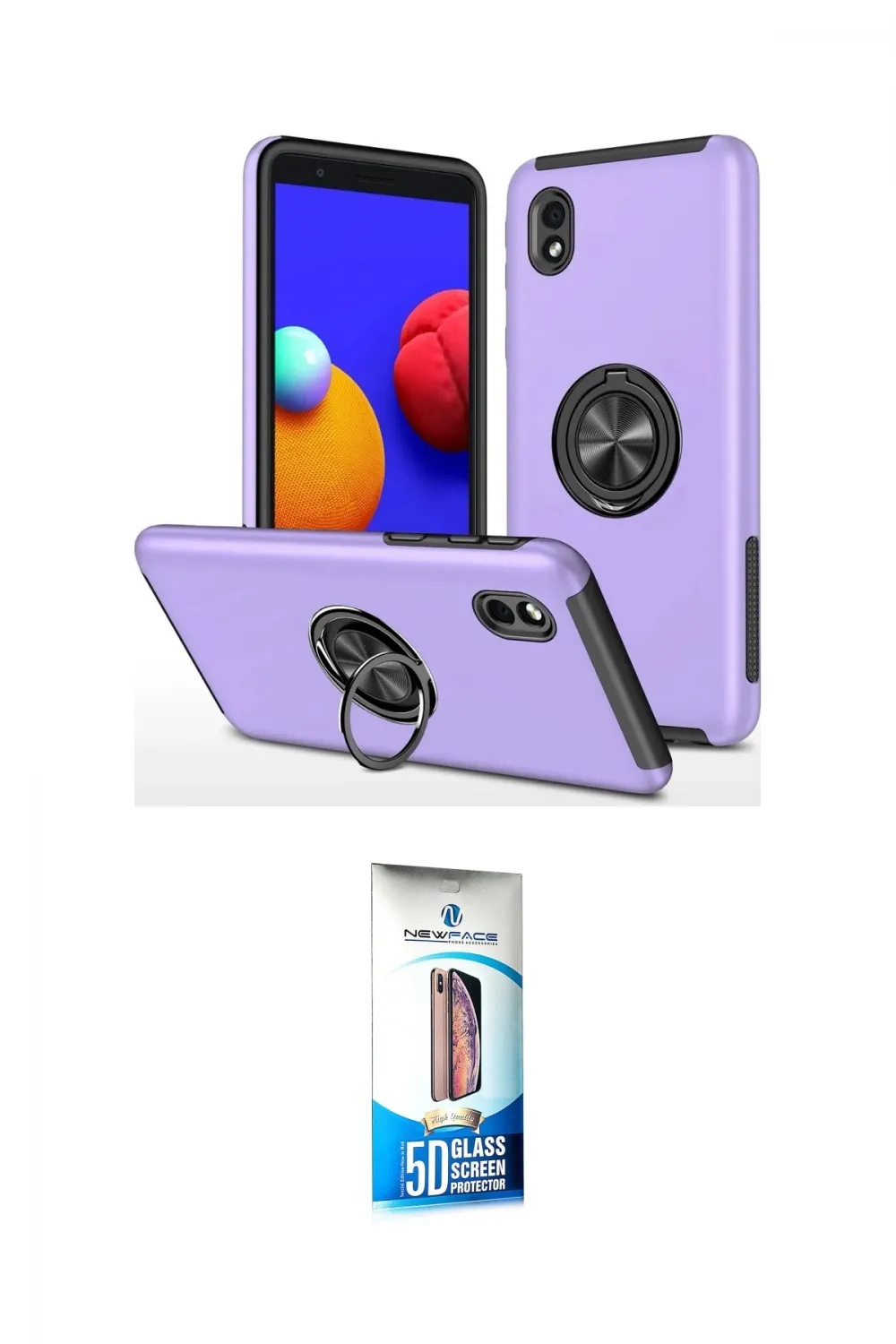 ieg™ Galaxy A01 Core Kılıf Odak Form Prime - Siyah 5D Eko Cam Ekran Koruyucu