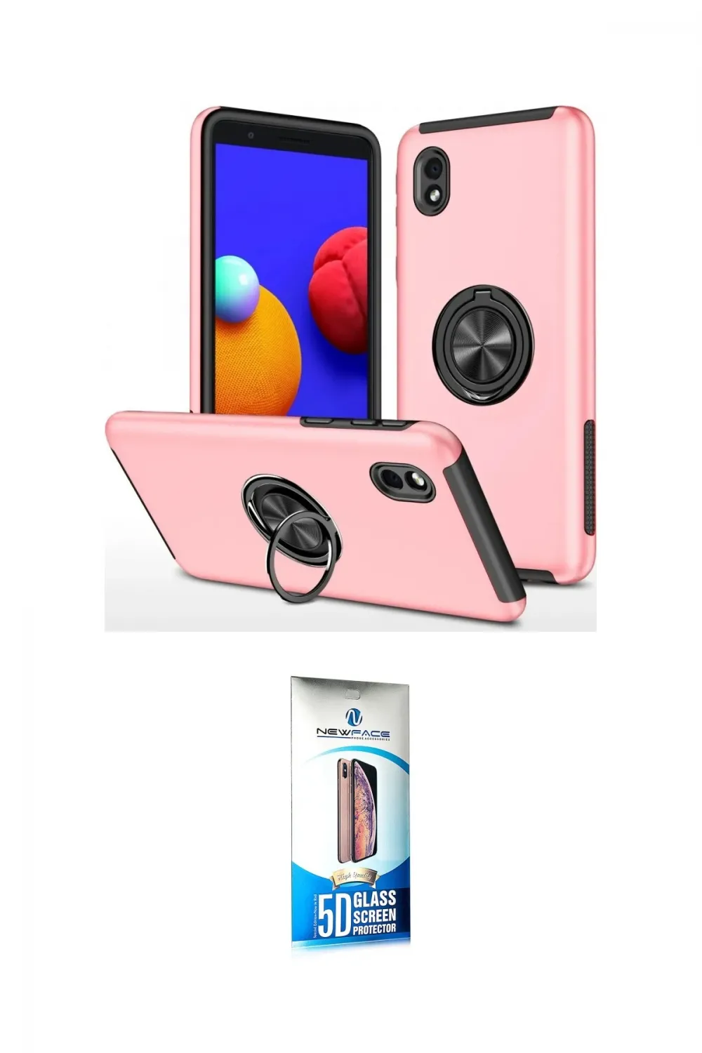 ieg™ Galaxy A01 Core Kılıf Odak Form Prime - Siyah 5D Eko Cam Ekran Koruyucu