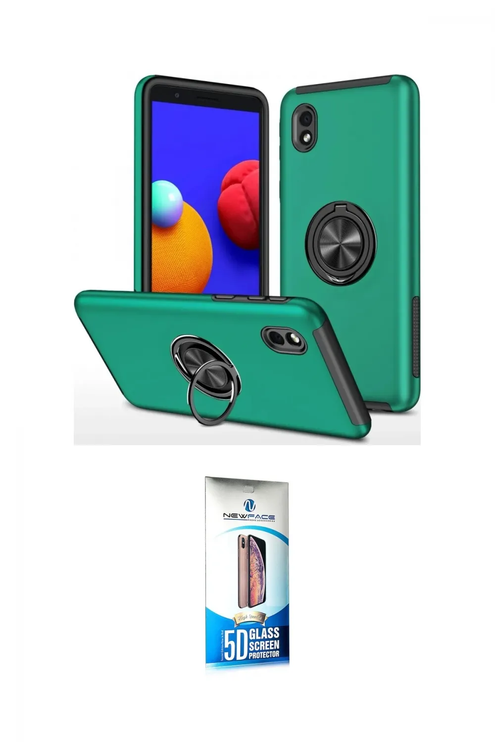 ieg™ Galaxy A01 Core Kılıf Odak Form Prime - Siyah 5D Eko Cam Ekran Koruyucu