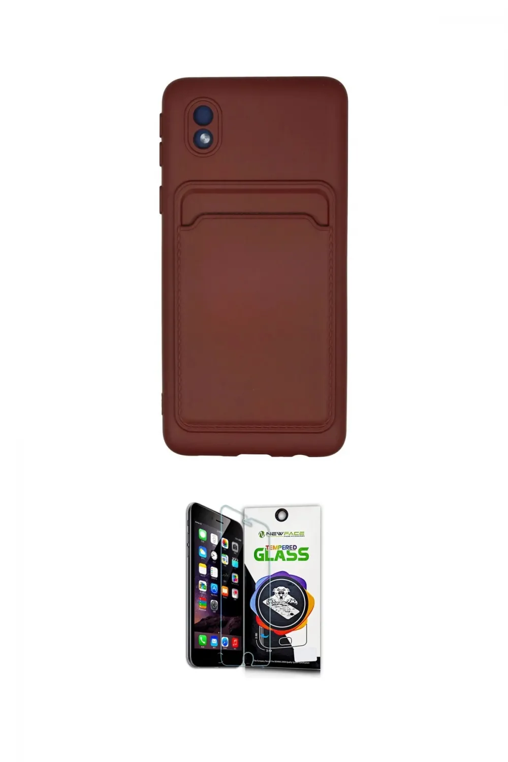 ieg™ Galaxy A01 Core Kılıf Vadi Çizgi Prime - Şeffaf Temperli Cam Ekran Koruyucu