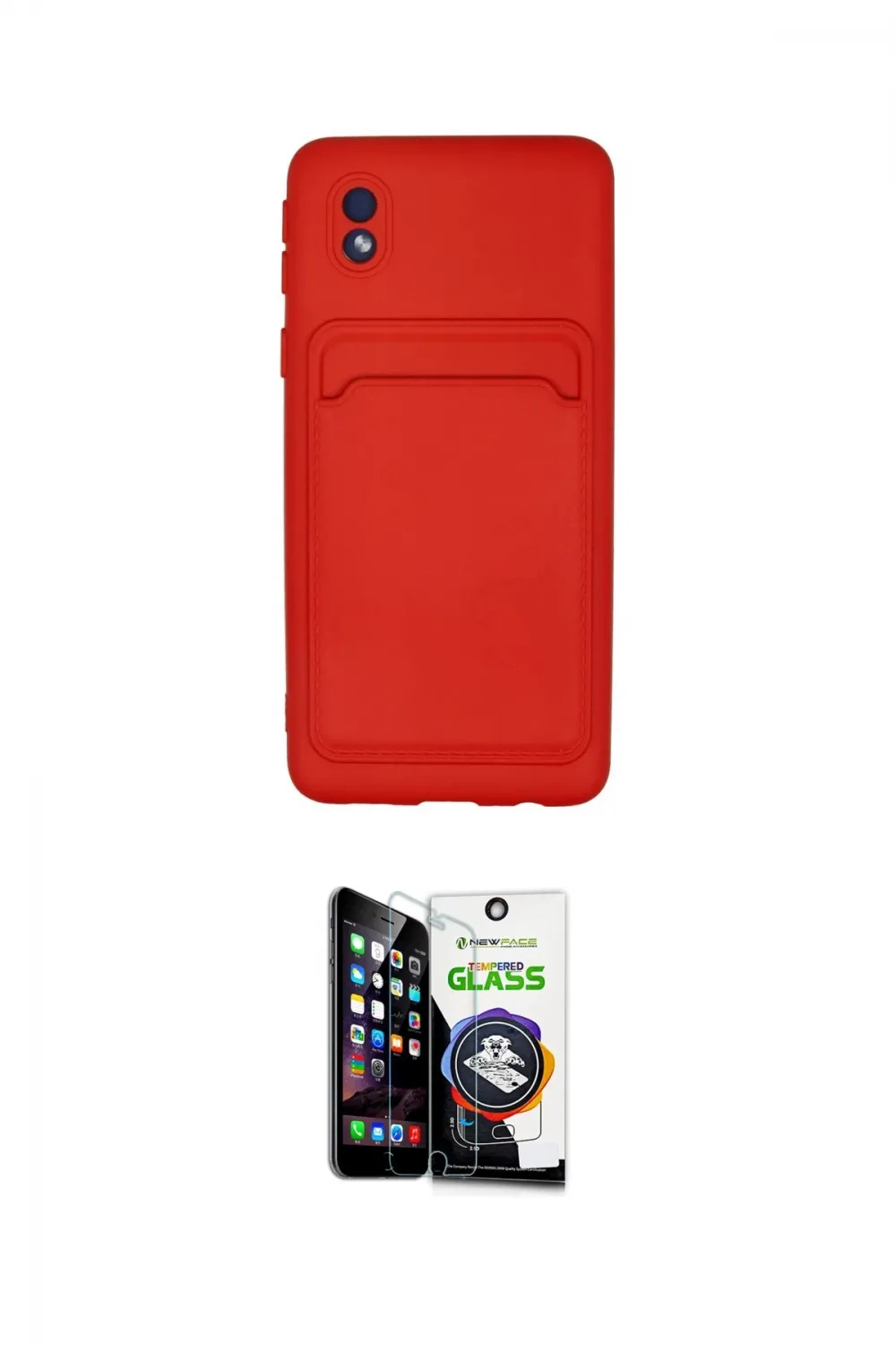 ieg™ Galaxy A01 Core Kılıf Vadi Çizgi Prime - Şeffaf Temperli Cam Ekran Koruyucu