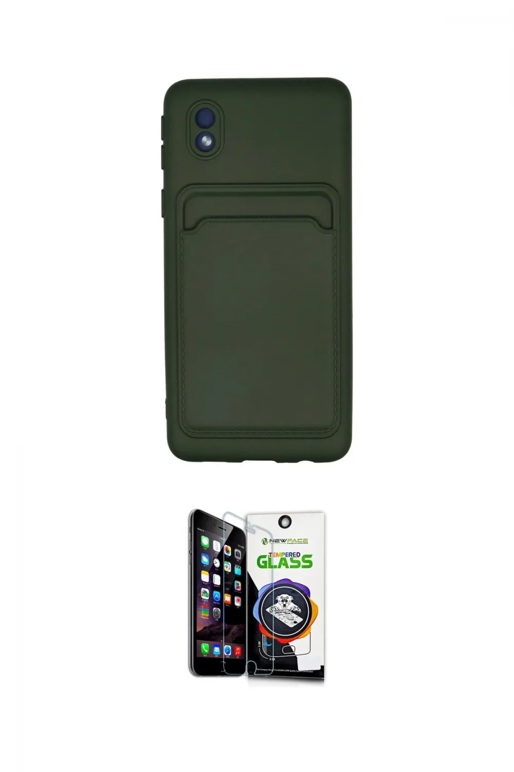 ieg™ Galaxy A01 Core Kılıf Vadi Çizgi Prime - Şeffaf Temperli Cam Ekran Koruyucu