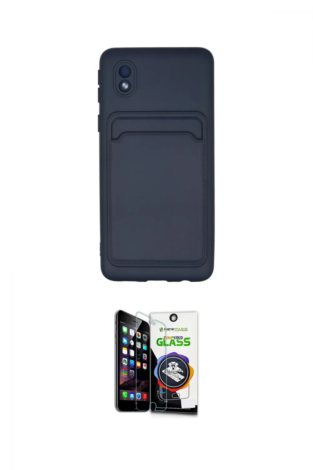 ieg™ Galaxy A01 Core Kılıf Vadi Çizgi Prime - Şeffaf Temperli Cam Ekran Koruyucu