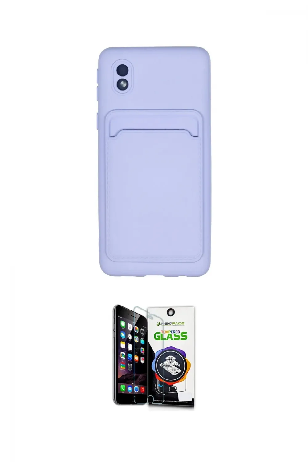 ieg™ Galaxy A01 Core Kılıf Vadi Çizgi Prime - Şeffaf Temperli Cam Ekran Koruyucu