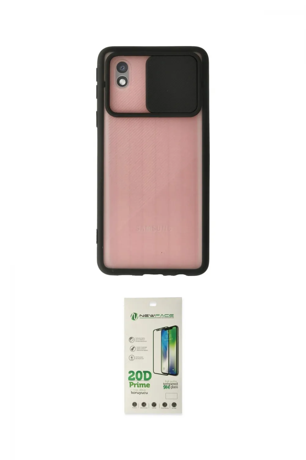 ieg™ Galaxy A01 Core Kılıf Vadi Çizgi - Siyah 20D Premium Cam Ekran Koruyucu