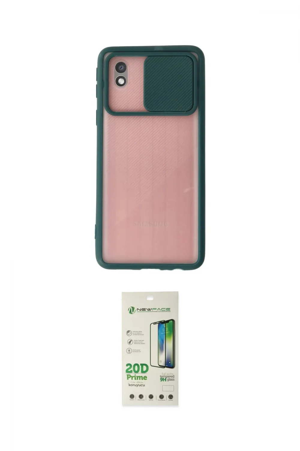 ieg™ Galaxy A01 Core Kılıf Vadi Çizgi - Siyah 20D Premium Cam Ekran Koruyucu