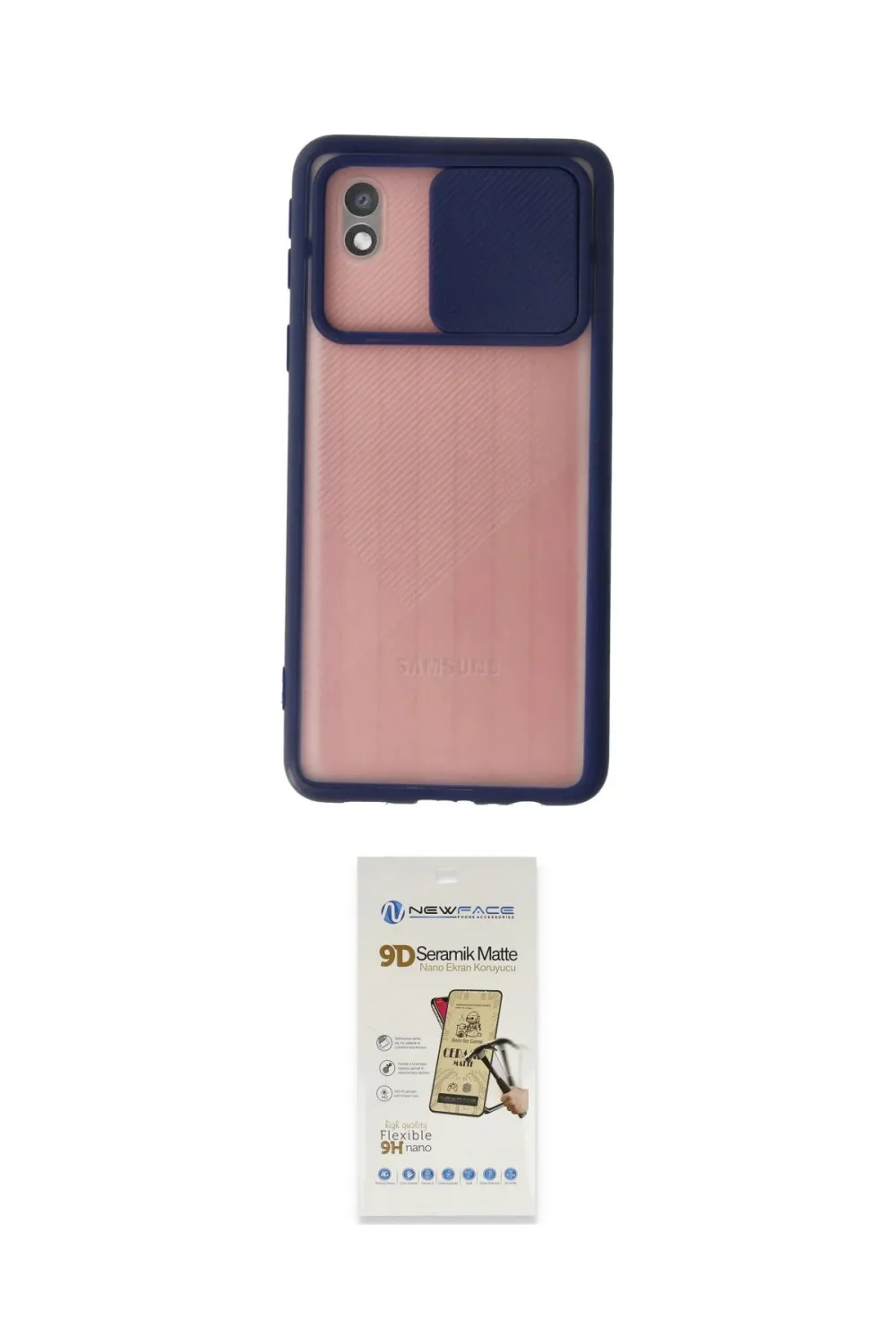ieg™ Galaxy A01 Core Kılıf Vadi Çizgi - Siyah Mat Seramik Nano Ekran Koruyucu