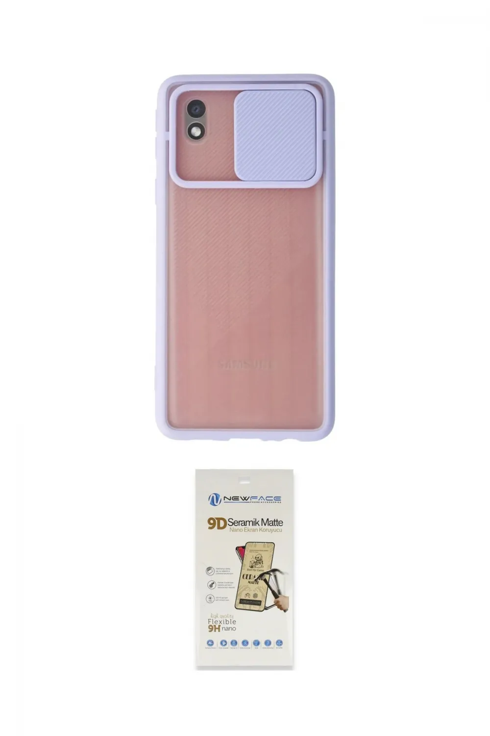 ieg™ Galaxy A01 Core Kılıf Vadi Çizgi - Siyah Mat Seramik Nano Ekran Koruyucu