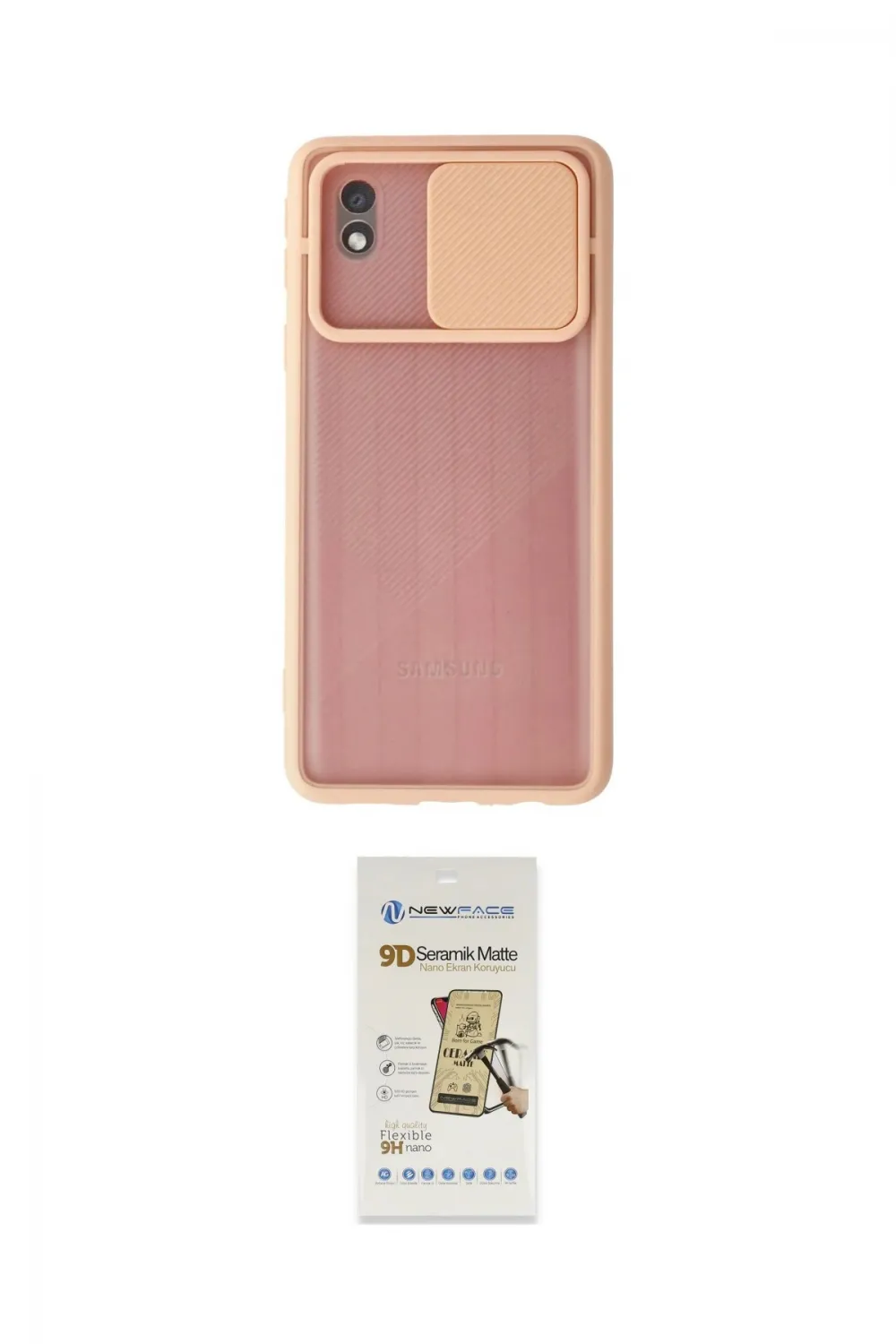 ieg™ Galaxy A01 Core Kılıf Vadi Çizgi - Siyah Mat Seramik Nano Ekran Koruyucu