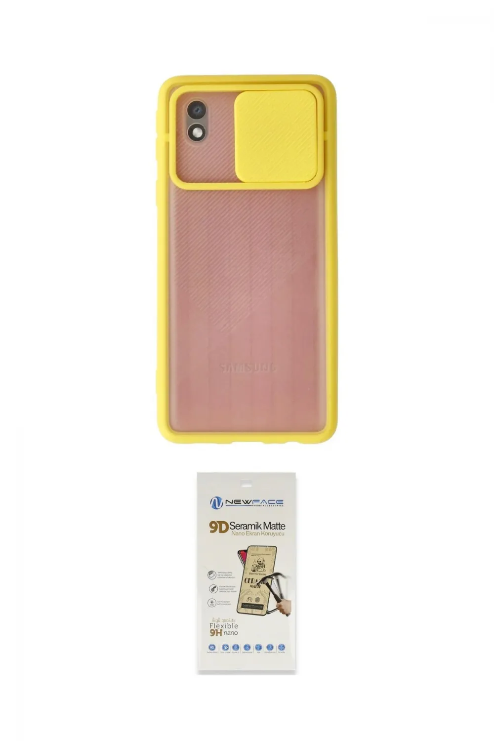 ieg™ Galaxy A01 Core Kılıf Vadi Çizgi - Siyah Mat Seramik Nano Ekran Koruyucu