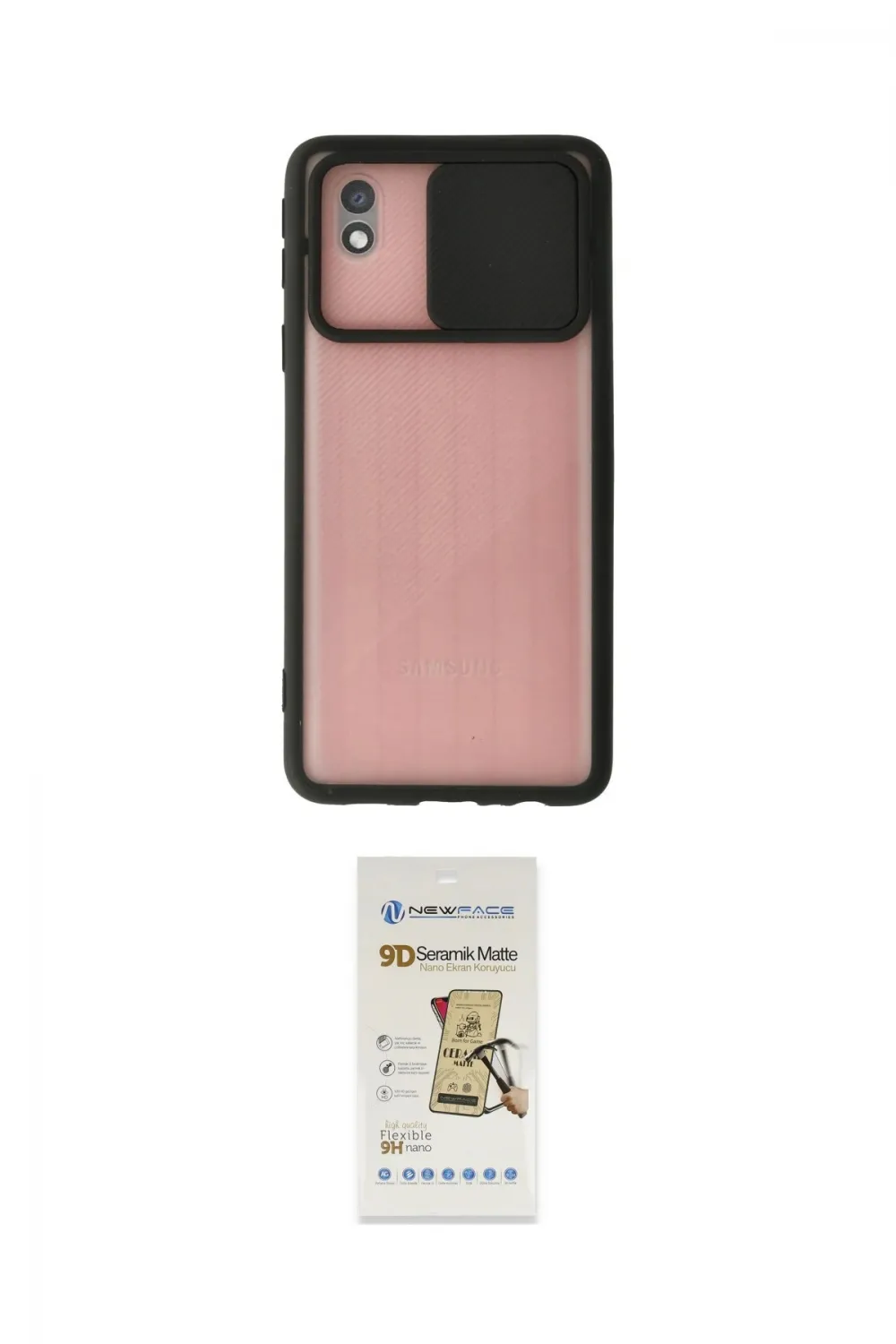 ieg™ Galaxy A01 Core Kılıf Vadi Çizgi - Siyah Mat Seramik Nano Ekran Koruyucu