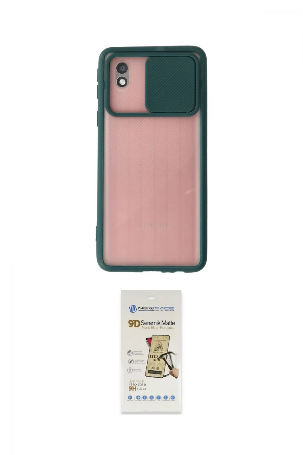 ieg™ Galaxy A01 Core Kılıf Vadi Çizgi - Siyah Mat Seramik Nano Ekran Koruyucu