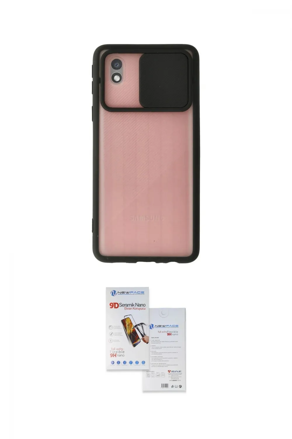 ieg™ Galaxy A01 Core Kılıf Vadi Çizgi - Siyah Seramik Nano Ekran Koruyucu