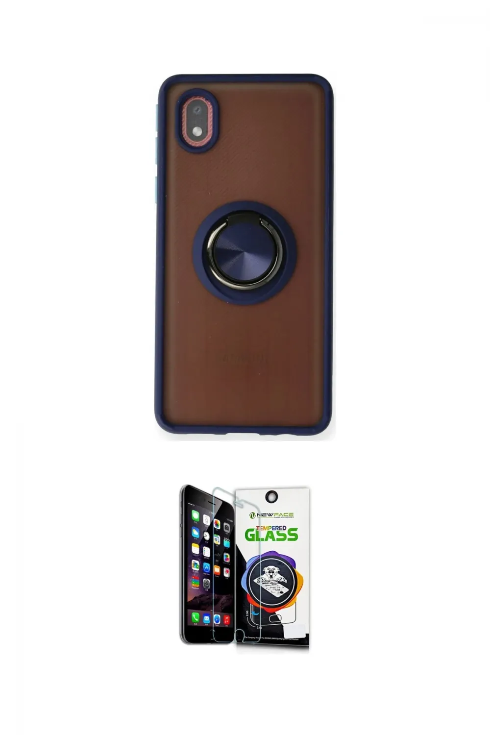ieg™ Galaxy A01 Core Kılıf Yörünge Çizgi - Şeffaf Temperli Cam Ekran Koruyucu