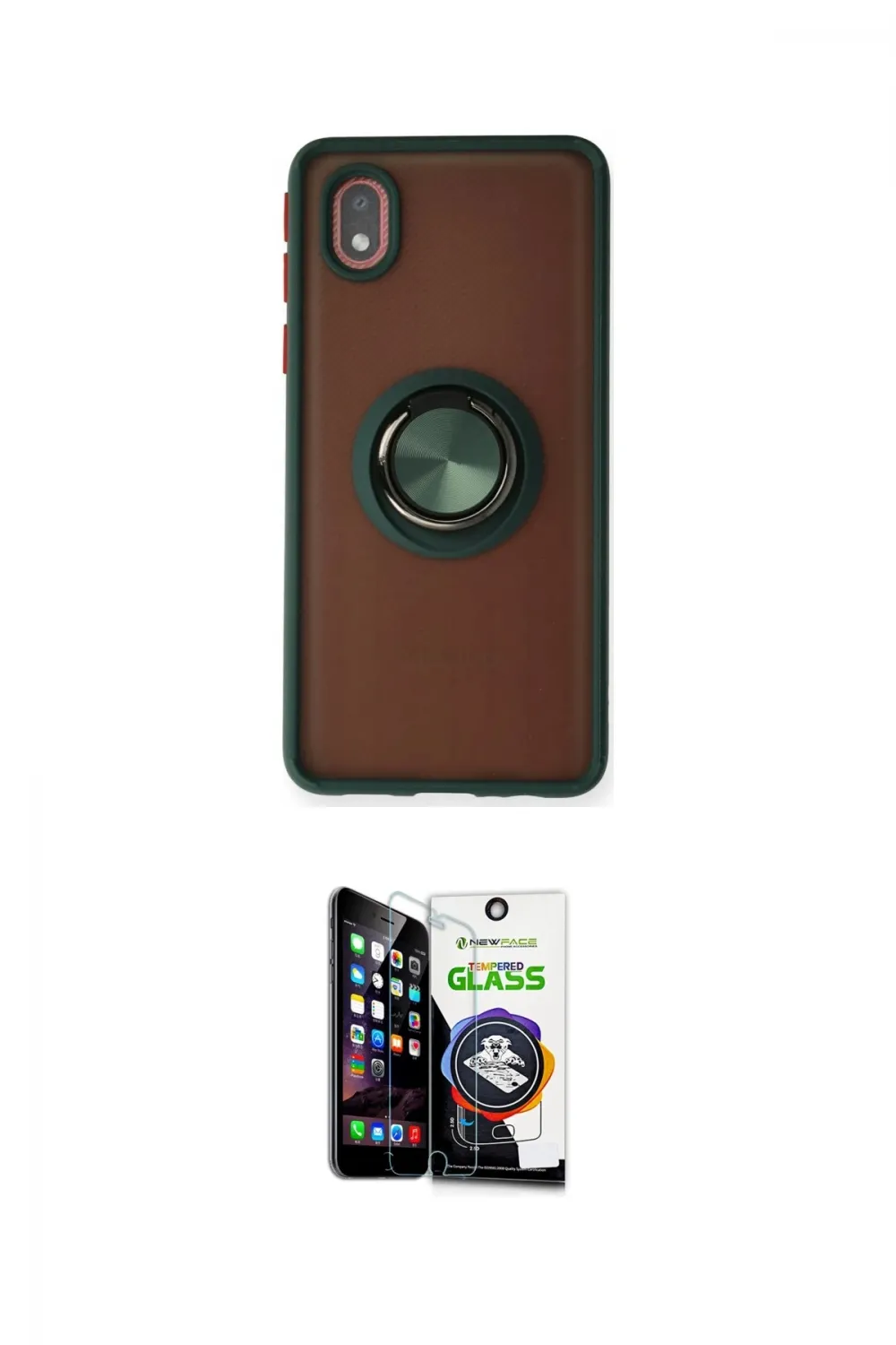 ieg™ Galaxy A01 Core Kılıf Yörünge Çizgi - Şeffaf Temperli Cam Ekran Koruyucu