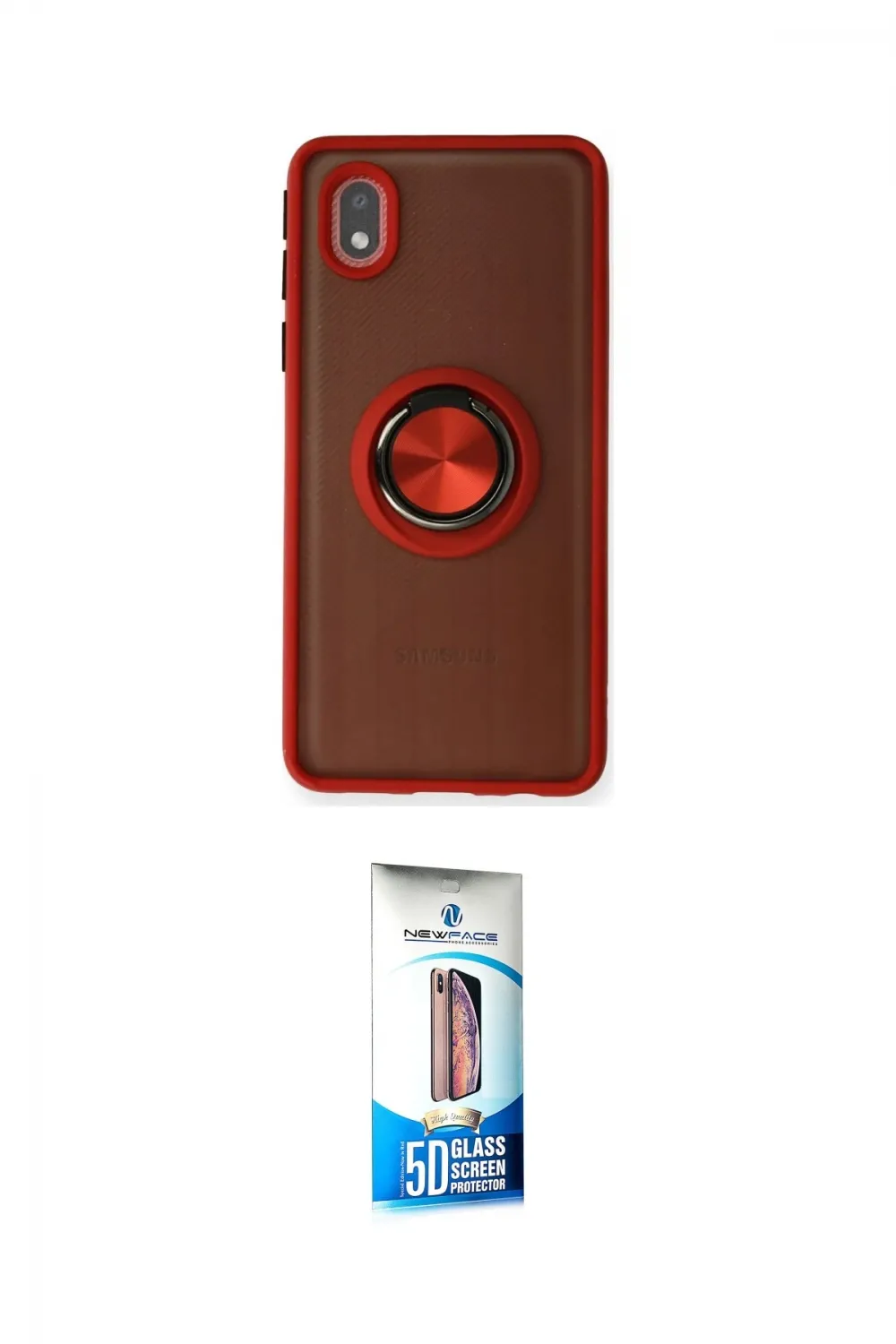 ieg™ Galaxy A01 Core Kılıf Yörünge Çizgi - Siyah 5D Eko Cam Ekran Koruyucu