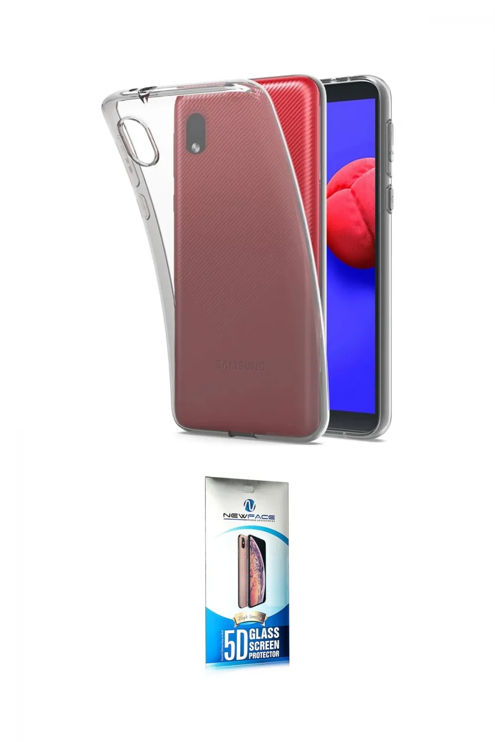 ieg™ Galaxy A01 Core Kılıf Zirve Doku - Siyah 5D Eko Cam Ekran Koruyucu