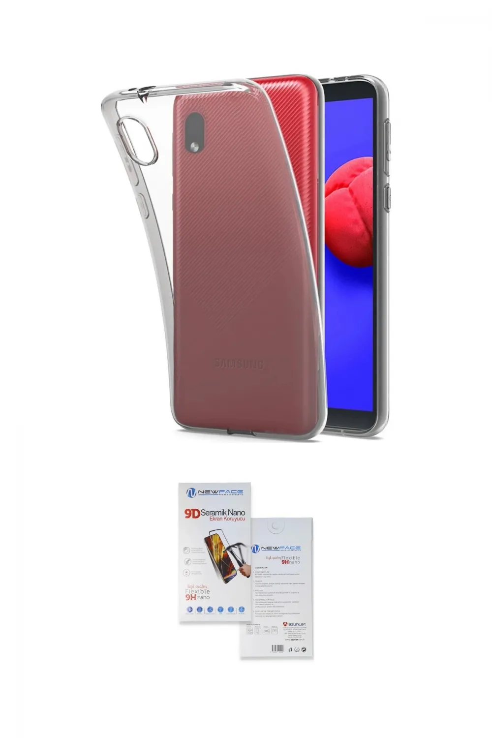 ieg™ Galaxy A01 Core Kılıf Zirve Doku - Siyah Seramik Nano Ekran Koruyucu