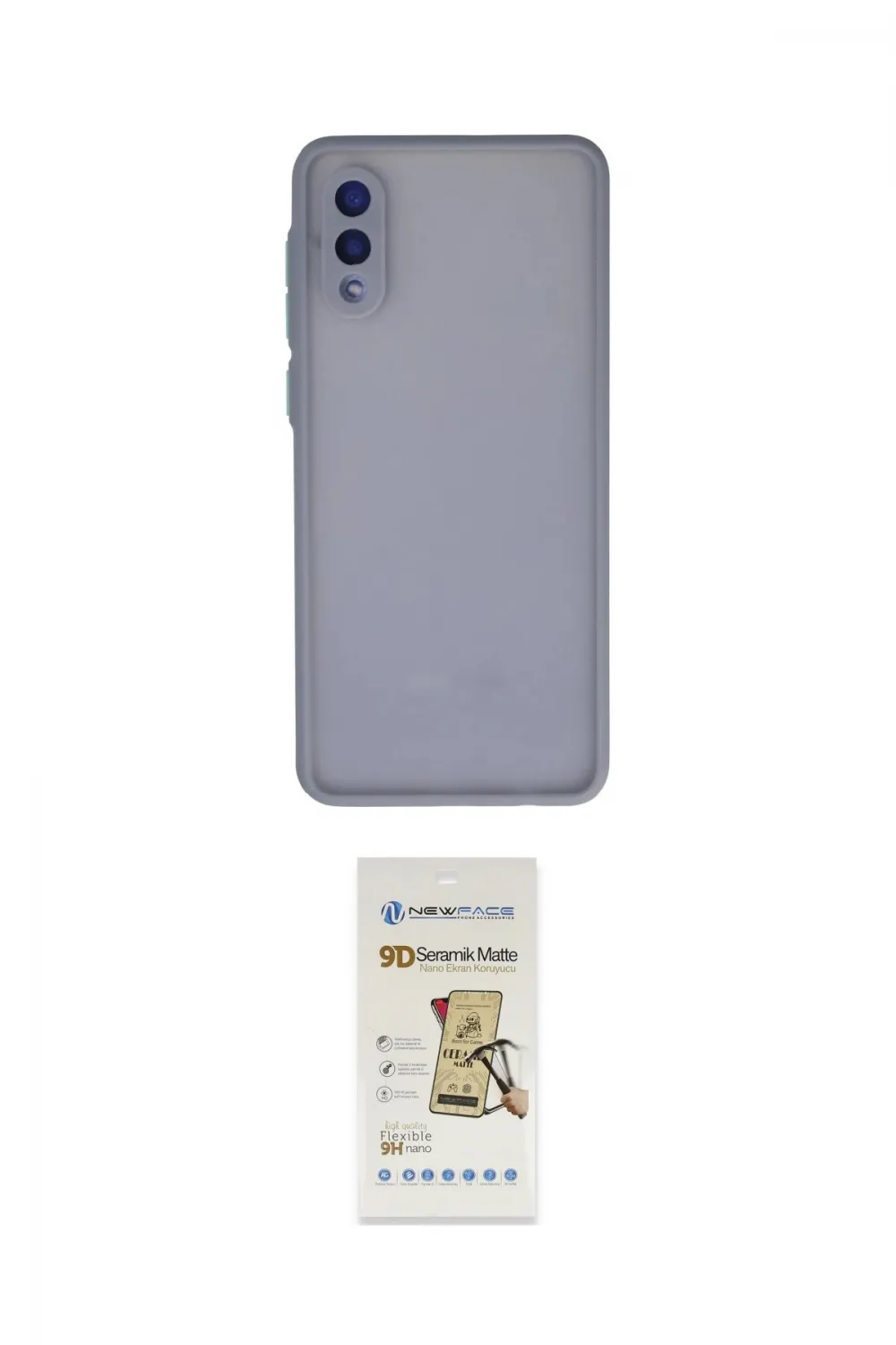 ieg™ Galaxy A02 Kılıf Ahenk Çizgi Serisi - Siyah Mat Seramik Nano Ekran Koruyucu