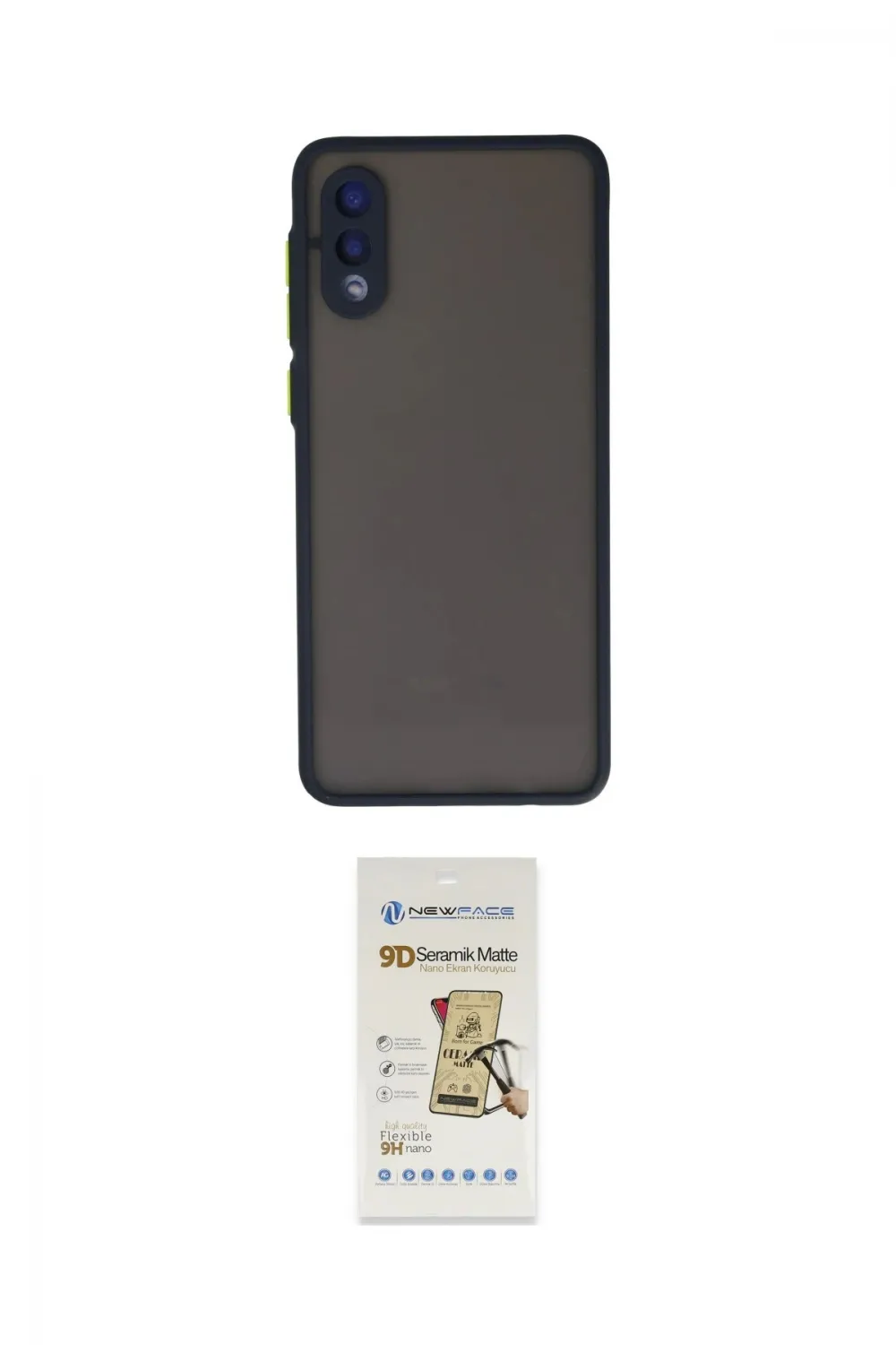 ieg™ Galaxy A02 Kılıf Ahenk Çizgi Serisi - Siyah Mat Seramik Nano Ekran Koruyucu