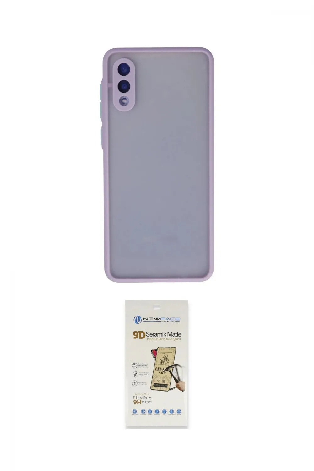 ieg™ Galaxy A02 Kılıf Ahenk Çizgi Serisi - Siyah Mat Seramik Nano Ekran Koruyucu