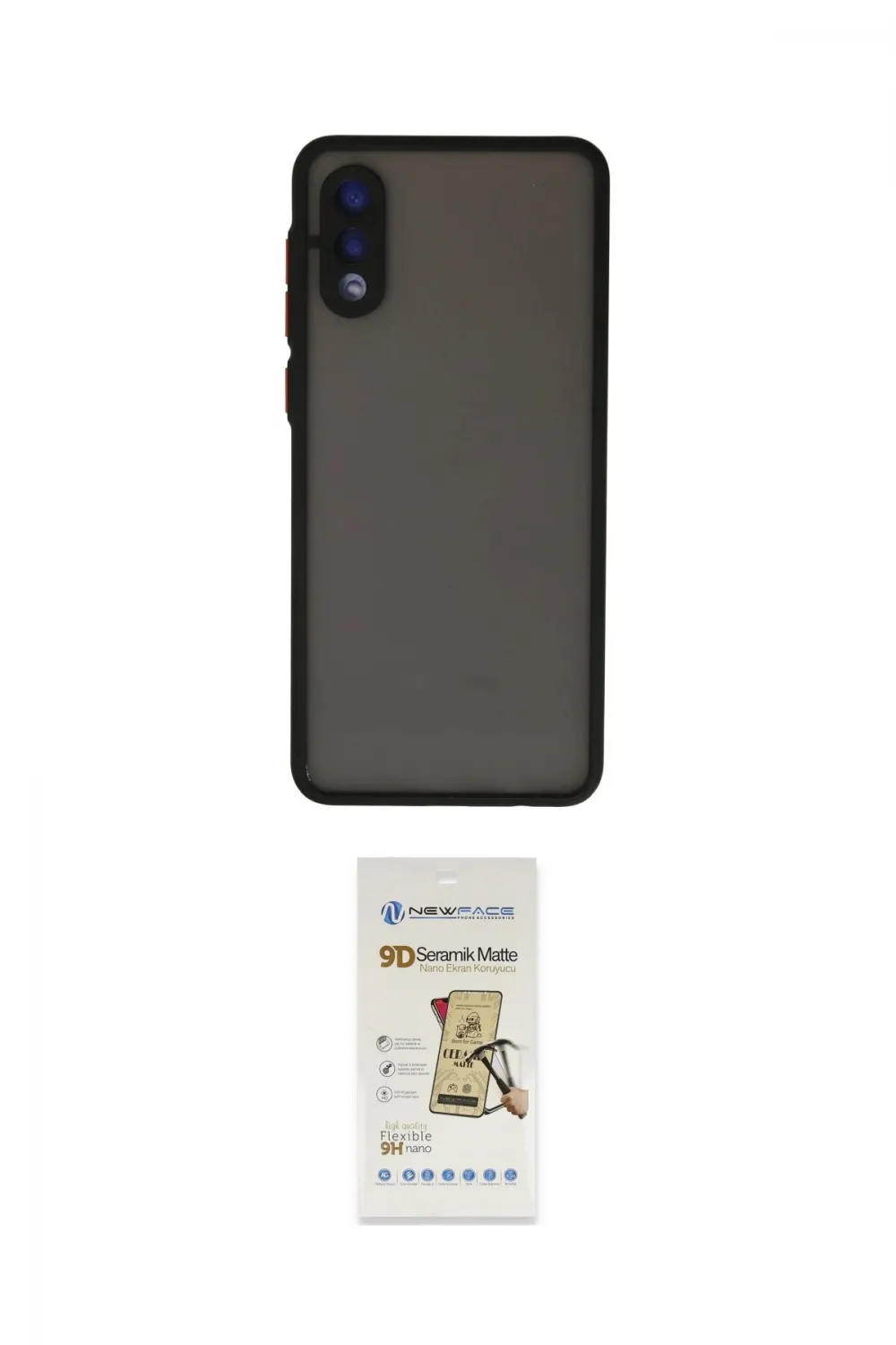 ieg™ Galaxy A02 Kılıf Ahenk Çizgi Serisi - Siyah Mat Seramik Nano Ekran Koruyucu