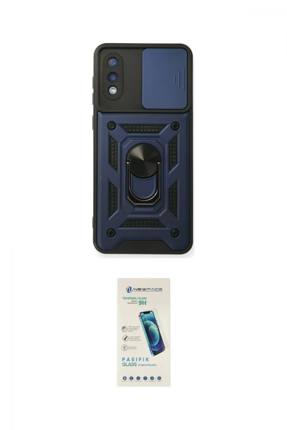 ieg™ Galaxy A02 Kılıf Ahenk Klasik - Şeffaf Pasifik Cam Ekran Koruyucu