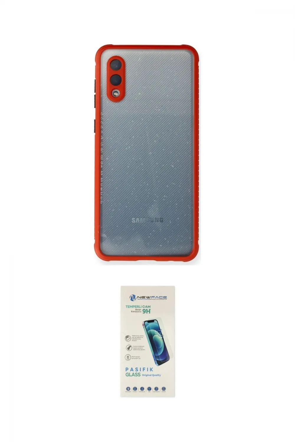ieg™ Galaxy A02 Kılıf Nova Asil Özel Seri - Şeffaf Pasifik Cam Ekran Koruyucu