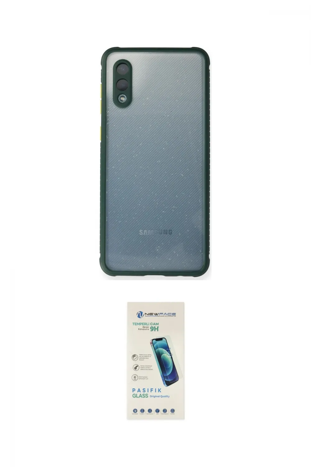 ieg™ Galaxy A02 Kılıf Nova Asil Özel Seri - Şeffaf Pasifik Cam Ekran Koruyucu