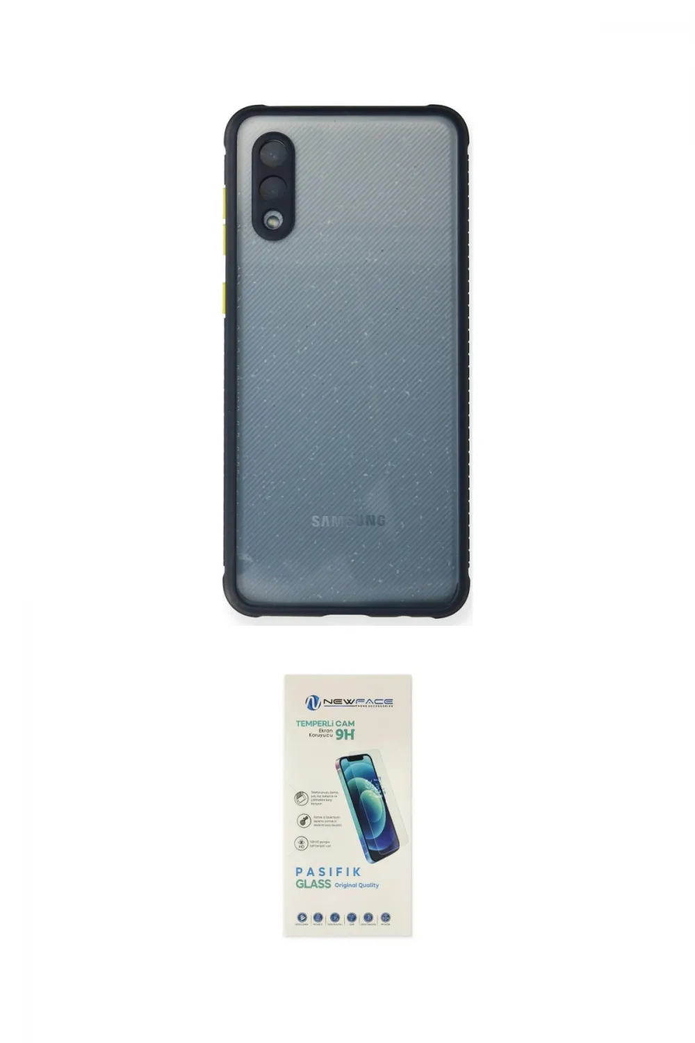 ieg™ Galaxy A02 Kılıf Nova Asil Özel Seri - Şeffaf Pasifik Cam Ekran Koruyucu