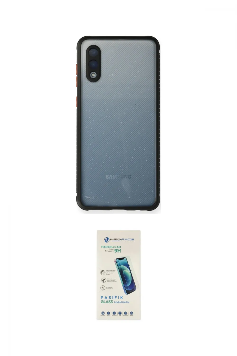 ieg™ Galaxy A02 Kılıf Nova Asil Özel Seri - Şeffaf Pasifik Cam Ekran Koruyucu