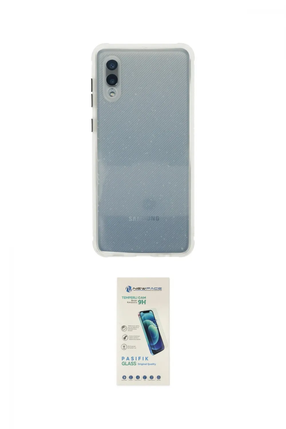 ieg™ Galaxy A02 Kılıf Nova Asil Özel Seri - Şeffaf Pasifik Cam Ekran Koruyucu