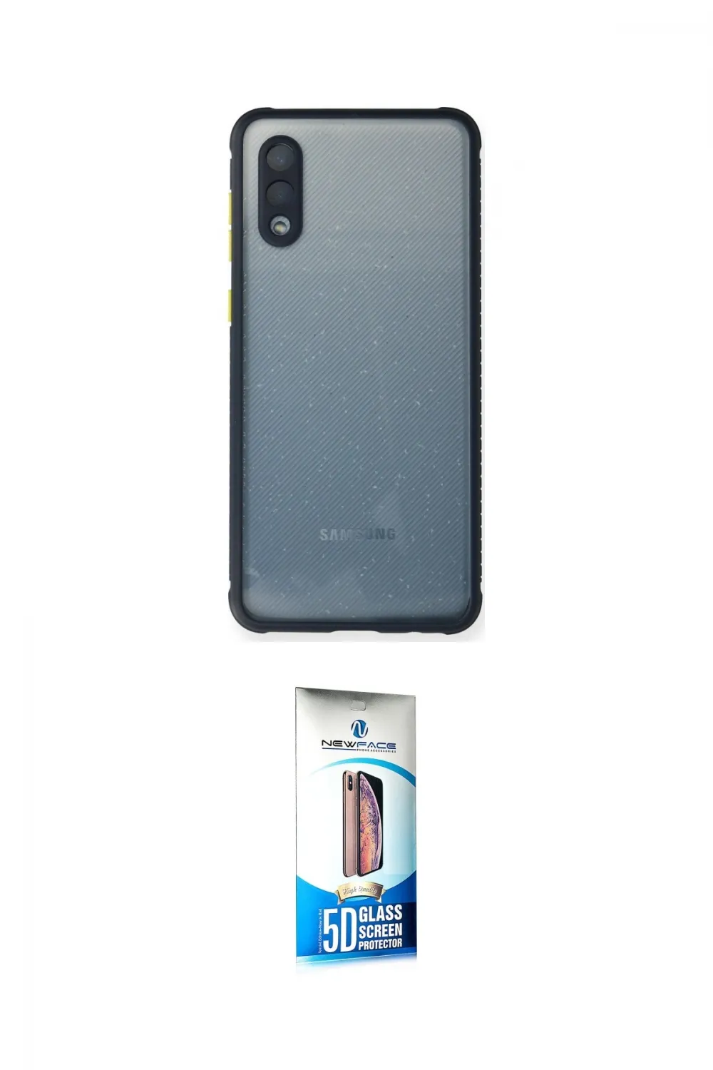 ieg™ Galaxy A02 Kılıf Nova Asil Özel Seri - Siyah 5D Eko Cam Ekran Koruyucu