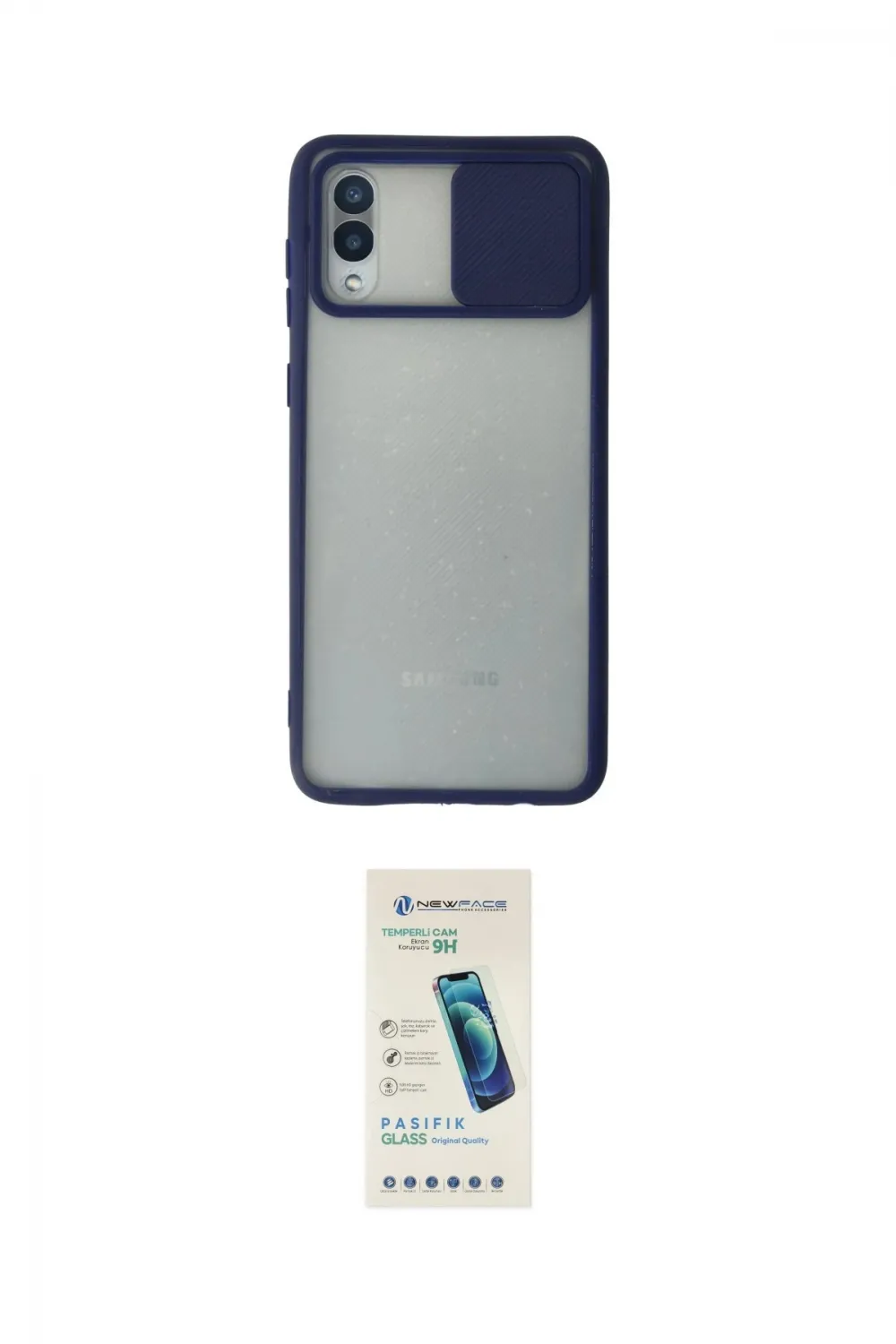 ieg™ Galaxy A02 Kılıf Vadi Çizgi - Şeffaf Pasifik Cam Ekran Koruyucu