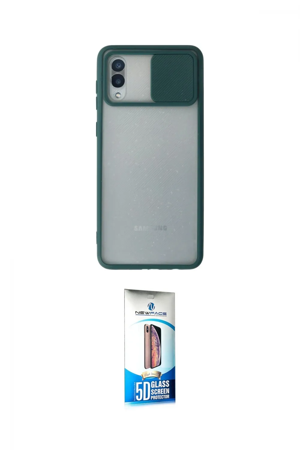 ieg™ Galaxy A02 Kılıf Vadi Çizgi - Siyah 5D Eko Cam Ekran Koruyucu