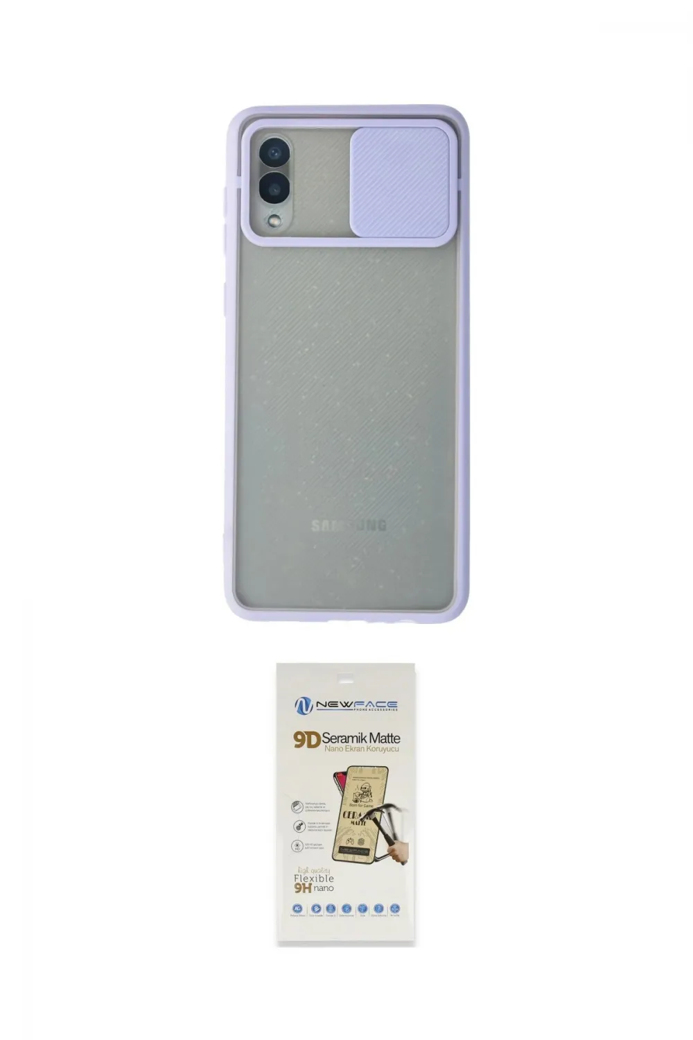 ieg™ Galaxy A02 Kılıf Vadi Çizgi - Siyah Mat Seramik Nano Ekran Koruyucu