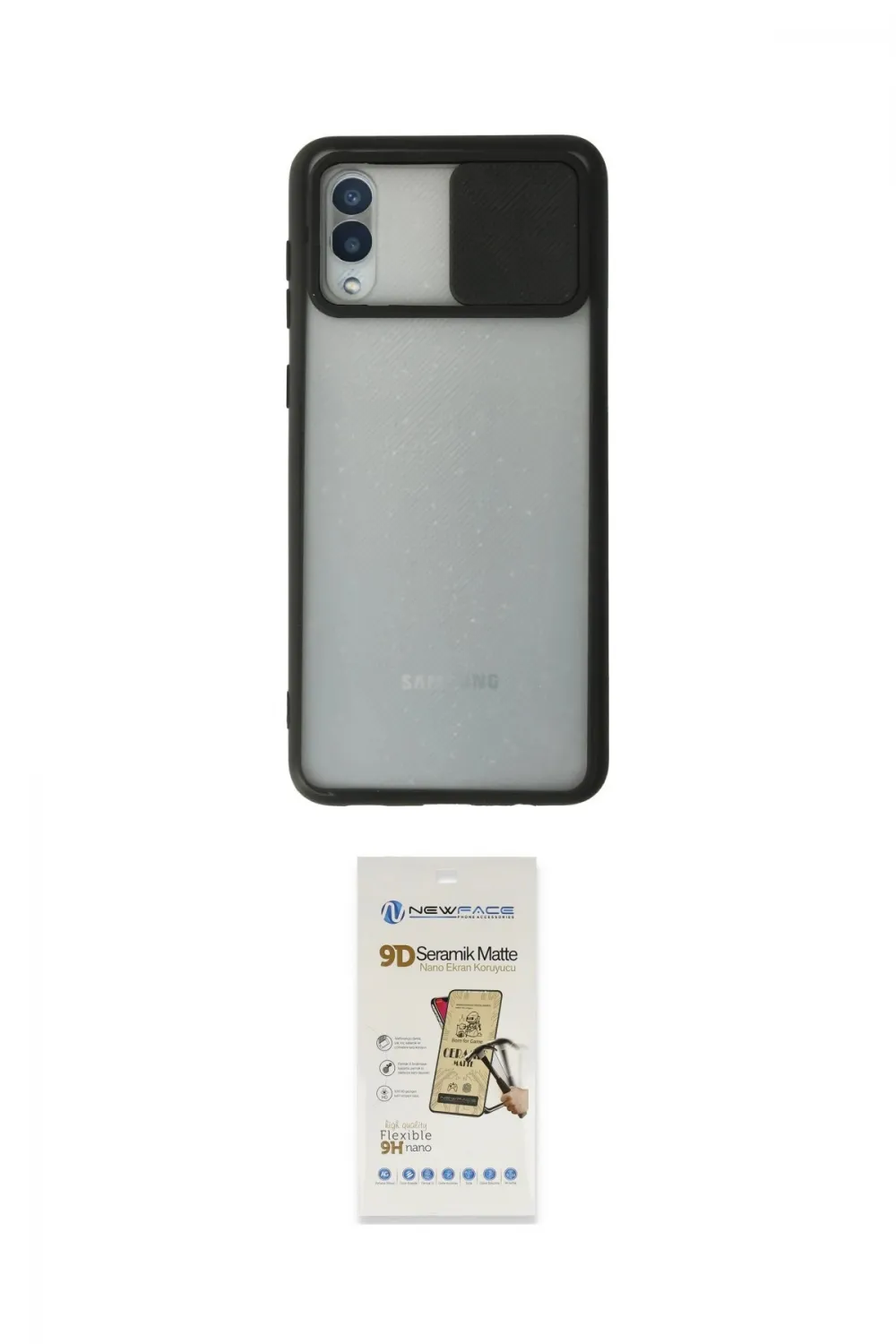 ieg™ Galaxy A02 Kılıf Vadi Çizgi - Siyah Mat Seramik Nano Ekran Koruyucu